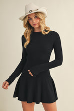 Load image into Gallery viewer, Pleated Sweater Dress (Black)
