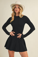 Load image into Gallery viewer, Pleated Sweater Dress (Black)
