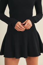 Load image into Gallery viewer, Pleated Sweater Dress (Black)
