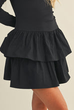 Load image into Gallery viewer, Tiered Ruffle Dress (Black)
