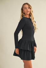 Load image into Gallery viewer, Tiered Ruffle Dress (Black)
