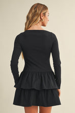 Load image into Gallery viewer, Tiered Ruffle Dress (Black)
