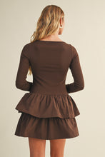 Load image into Gallery viewer, Tiered Ruffle Dress (Chocolate)
