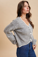 Load image into Gallery viewer, Scalloped Cardigan (Grey)

