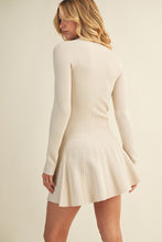 Load image into Gallery viewer, Pleated Sweater Dress (Cream)
