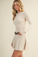 Load image into Gallery viewer, Pleated Sweater Dress (Cream)
