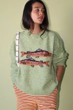Load image into Gallery viewer, Gone Fishing Trout Sweater (Green) PREORDER

