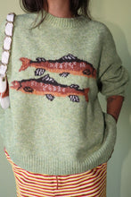 Load image into Gallery viewer, Gone Fishing Trout Sweater (Green) PREORDER
