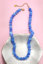 Load image into Gallery viewer, Natural Stone Glass Necklace (Cobalt)
