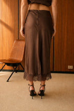 Load image into Gallery viewer, Lace Set Skirt (Brown)
