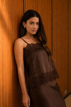 Load image into Gallery viewer, Lace Set Tank (Brown)

