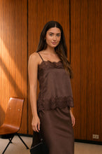 Load image into Gallery viewer, Lace Set Tank (Brown)
