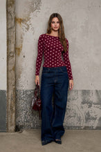 Load image into Gallery viewer, Polka Dot Boat Neck Long Sleeve
