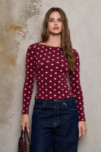 Load image into Gallery viewer, Polka Dot Boat Neck Long Sleeve
