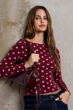 Load image into Gallery viewer, Polka Dot Boat Neck Long Sleeve
