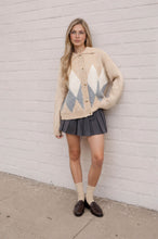 Load image into Gallery viewer, Collared Argyle Cardigan

