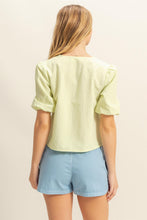 Load image into Gallery viewer, Rosie Gingham Blouse (Lime)
