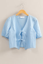 Load image into Gallery viewer, Rosie Gingham Blouse (Blue)
