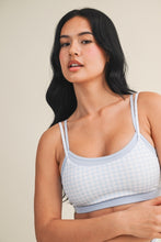 Load image into Gallery viewer, Gingham Set Bra (Blue)
