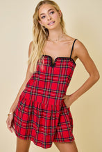 Load image into Gallery viewer, Plaid Drop Waist Dress (Red)
