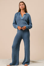 Load image into Gallery viewer, Blue Ribbed Sweater Set (Sweater)
