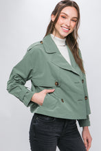 Load image into Gallery viewer, Sage Mini Trench Coat
