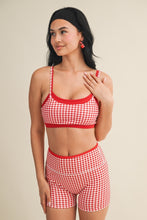 Load image into Gallery viewer, Gingham Set Bra (Red)
