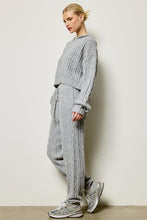 Load image into Gallery viewer, Cable Knit Bliss Set Pants (Grey) PREORDER
