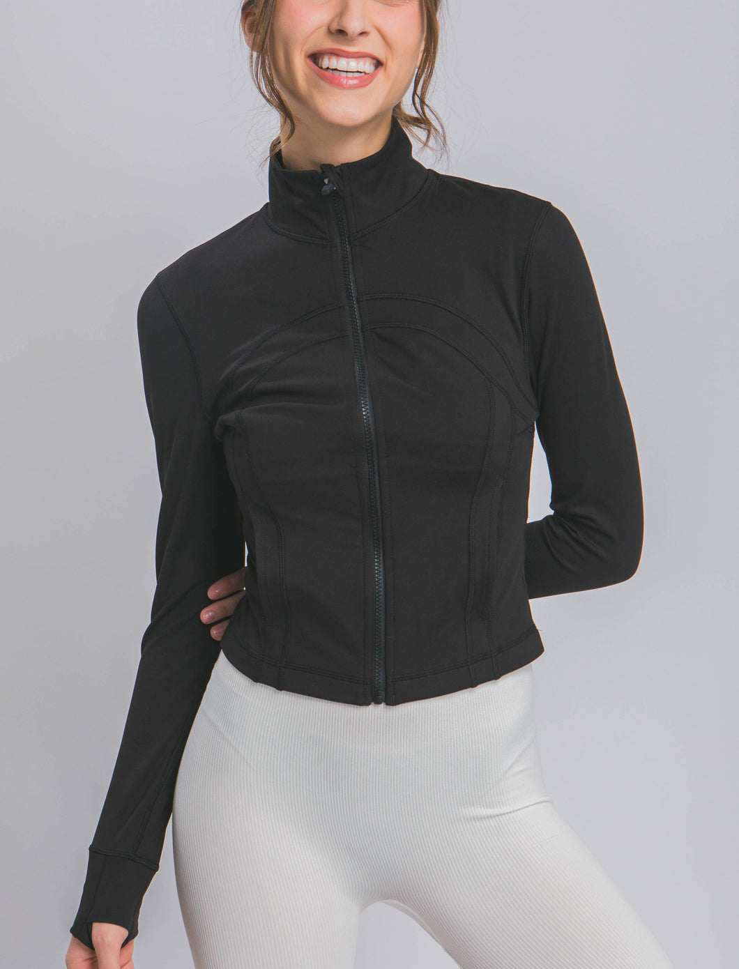 Portia Cropped Jacket (Black)