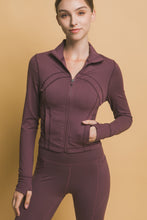 Load image into Gallery viewer, Portia Cropped Jacket (Wine)
