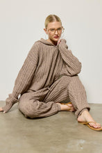 Load image into Gallery viewer, Cable Knit Bliss Set Hoodie (Mocha)

