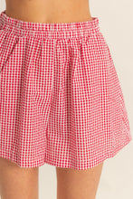 Load image into Gallery viewer, Gingham Set Shorts (Red)
