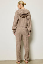 Load image into Gallery viewer, Cable Knit Bliss Set Hoodie (Mocha)
