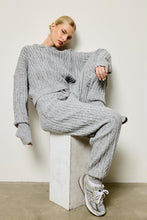Load image into Gallery viewer, Cable Knit Bliss Set Pants (Grey) PREORDER
