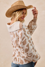 Load image into Gallery viewer, Leopard Collared Sweater

