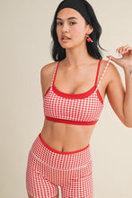 Load image into Gallery viewer, Gingham Set Bra (Red)
