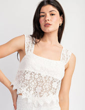 Load image into Gallery viewer, Ivory Lace Tank
