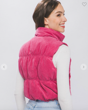 Load image into Gallery viewer, Corduroy Vest (Fuchsia)
