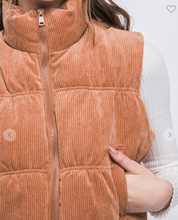 Load image into Gallery viewer, Corduroy Vest (Camel)
