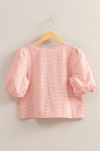 Load image into Gallery viewer, Rosie Gingham Blouse (Pink)
