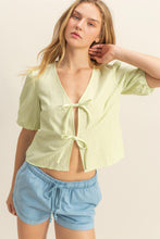 Load image into Gallery viewer, Rosie Gingham Blouse (Lime)
