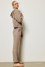 Load image into Gallery viewer, Cable Knit Bliss Set Hoodie (Mocha)
