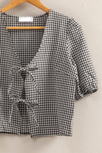 Load image into Gallery viewer, Rosie Gingham Blouse (Black)
