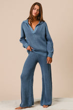 Load image into Gallery viewer, Blue Ribbed Sweater Set (Sweater)
