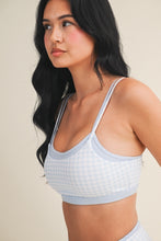 Load image into Gallery viewer, Gingham Set Bra (Blue)
