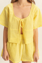 Load image into Gallery viewer, Gingham Set Top (Yellow)
