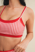 Load image into Gallery viewer, Gingham Set Bra (Red)
