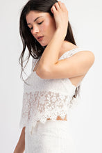 Load image into Gallery viewer, Ivory Lace Tank
