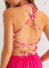 Load image into Gallery viewer, Barbie Girl Pink Floral Open Back Top
