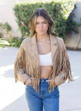 Load image into Gallery viewer, Work it Western Suede Jacket(Camel)
